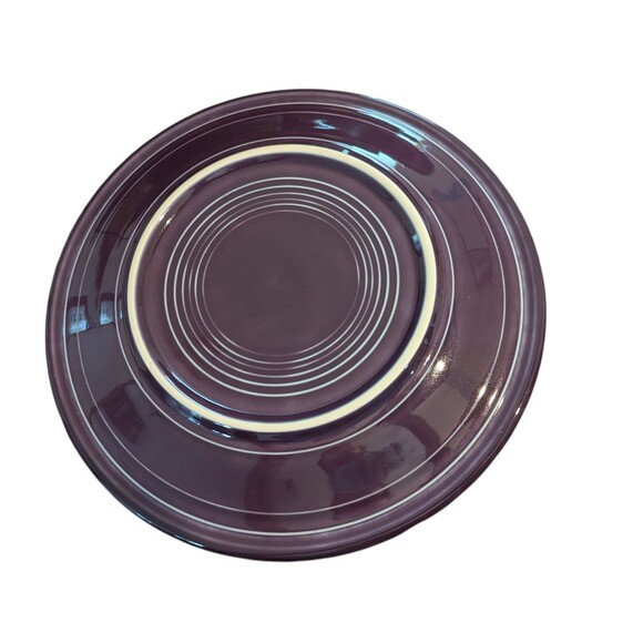 Vintage Porcelain Plate Purple 10.5 Inch Replacement Textured Rim Mid Century - Picture 3 of 4